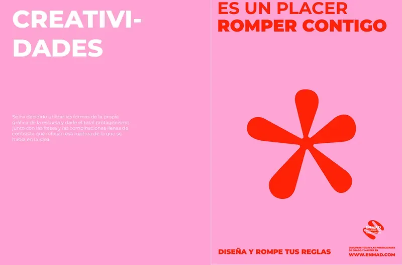 Campaign poster: a red asterisk on pink